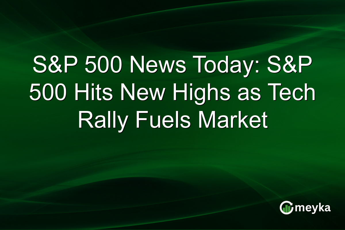 S&P 500 News Today: S&P 500 Hits New Highs as Tech Rally Fuels Market
