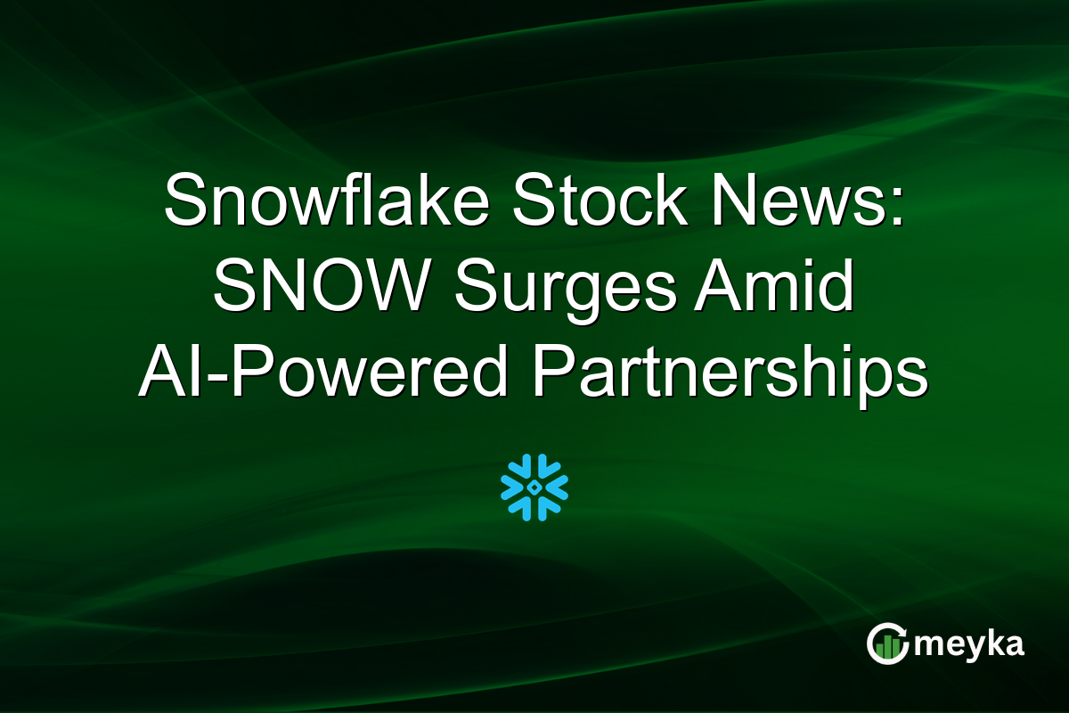 Snowflake Stock News: SNOW Surges Amid AI-Powered Partnerships