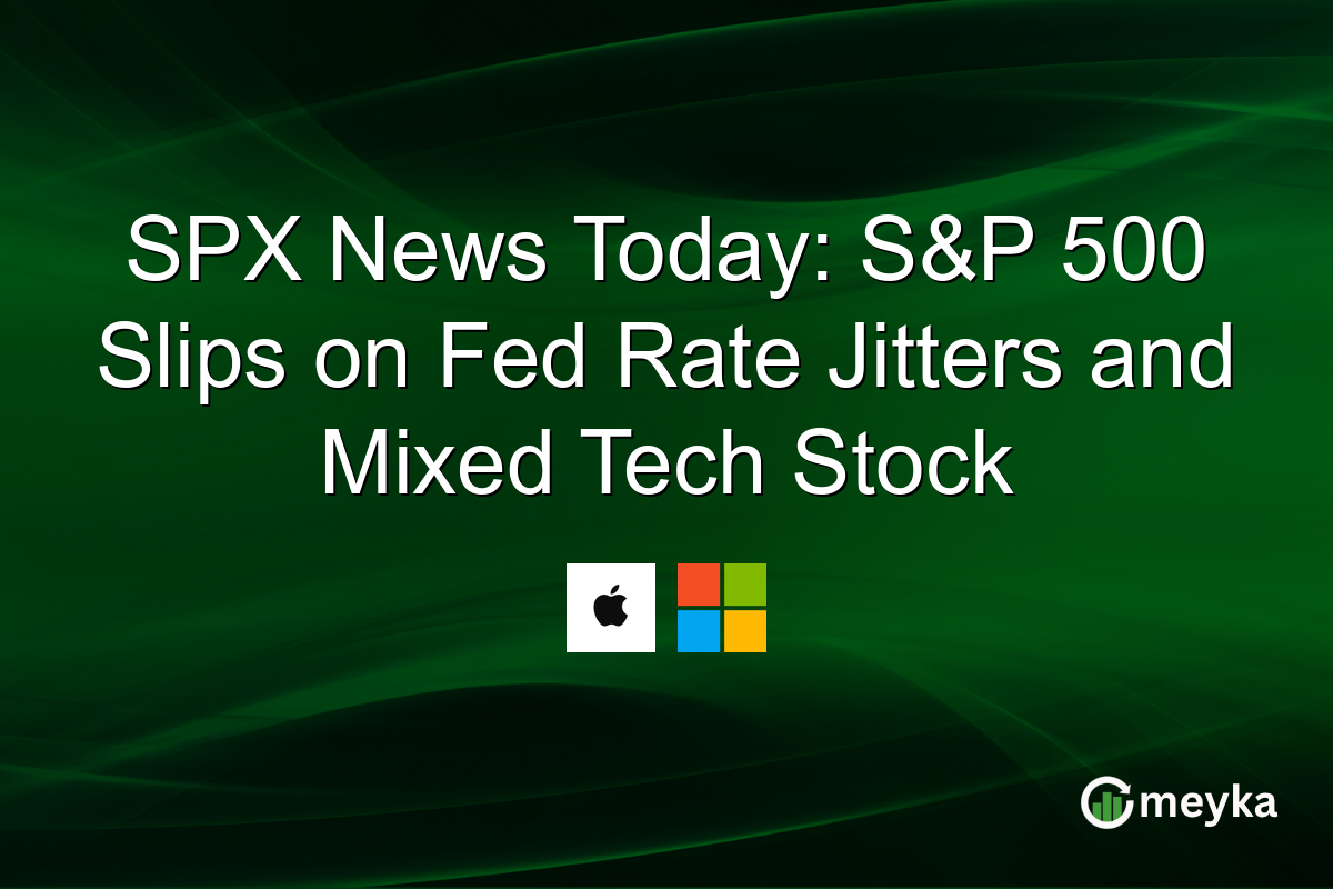 SPX News Today: S&P 500 Slips on Fed Rate Jitters and Mixed Tech Stock