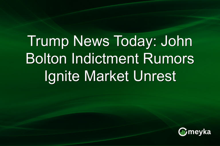 Trump News Today: John Bolton Indictment Rumors Ignite Market Unrest