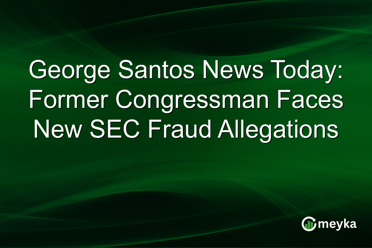 George Santos News Today: Former Congressman Faces New SEC Fraud Allegations