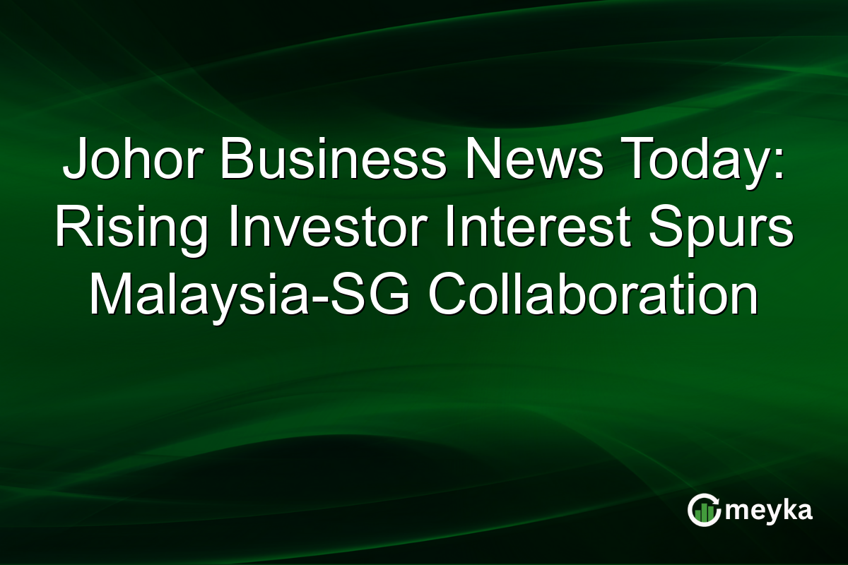 Johor Business News Today: Rising Investor Interest Spurs Malaysia-SG Collaboration