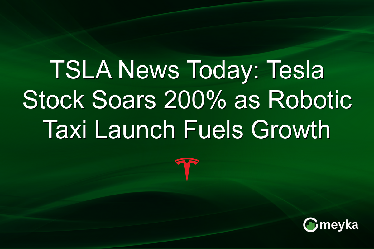 TSLA News Today: Tesla Stock Soars 200% as Robotic Taxi Launch Fuels Growth