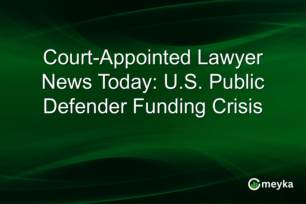 Court-Appointed Lawyer News Today: U.S. Public Defender Funding Crisis