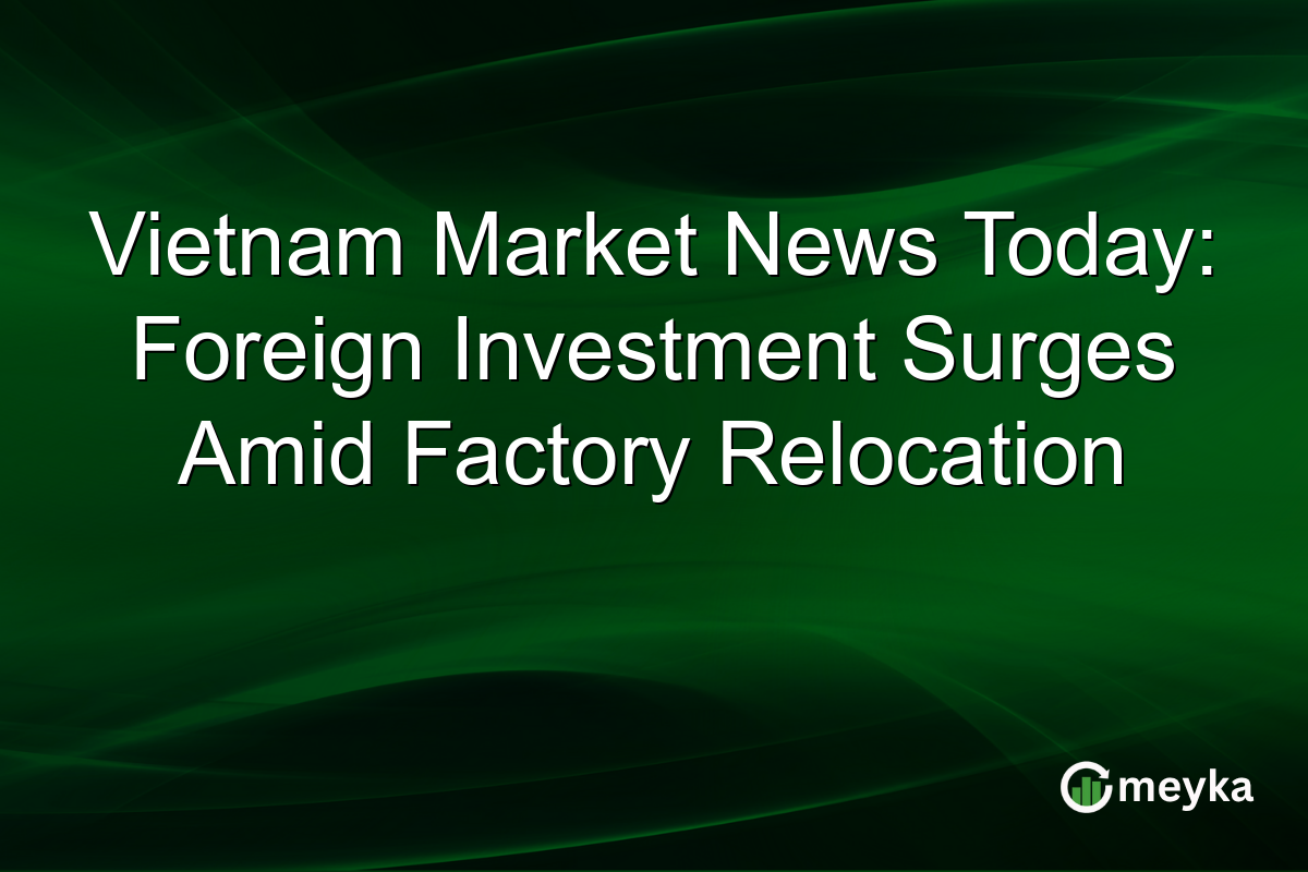 Vietnam Market News Today: Foreign Investment Surges Amid Factory Relocation