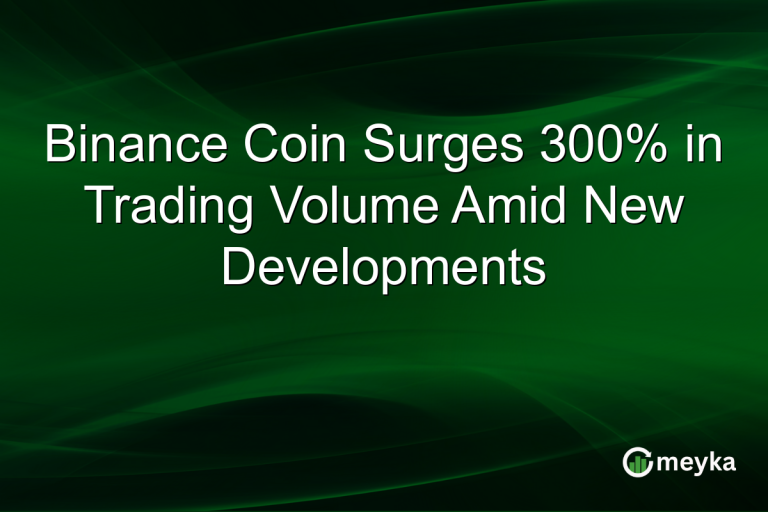 Binance Coin Surges 300% in Trading Volume Amid New Developments