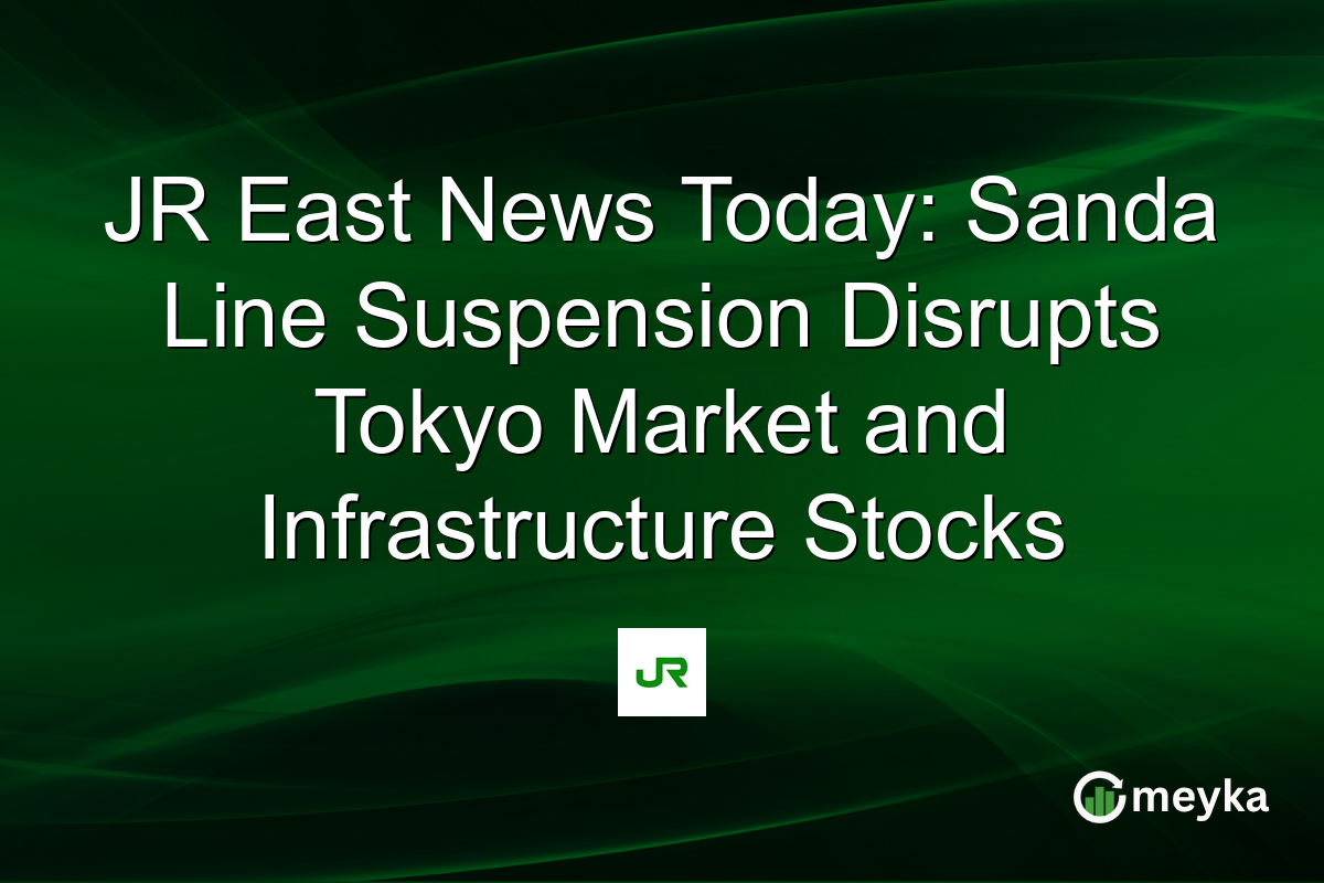 JR East News Today: Sanda Line Suspension Disrupts Tokyo Market and Infrastructure Stocks
