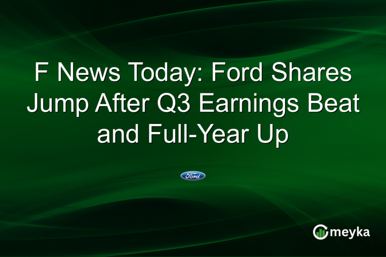 F News Today: Ford Shares Jump After Q3 Earnings Beat and Full-Year Up