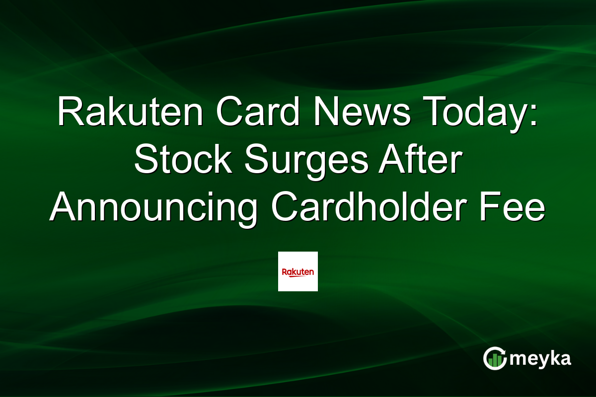 Rakuten Card News Today: Stock Surges After Announcing Cardholder Fee
