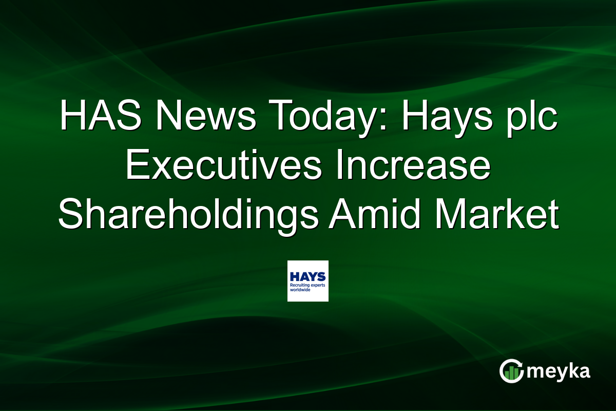 HAS News Today: Hays plc Executives Increase Shareholdings Amid Market
