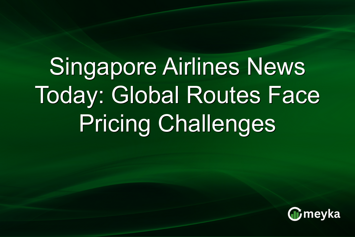 Singapore Airlines News Today: Global Routes Face Pricing Challenges