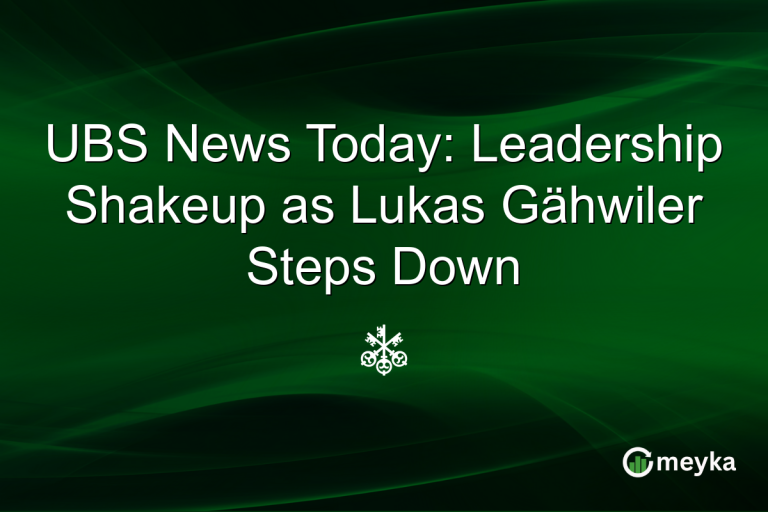 UBS News Today: Leadership Shakeup as Lukas Gähwiler Steps Down