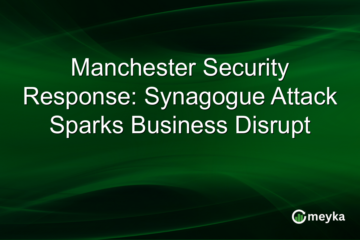 Manchester Security Response: Synagogue Attack Sparks Business Disrupt