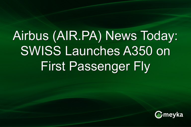 Airbus (AIR.PA) News Today: SWISS Launches A350 on First Passenger Fly