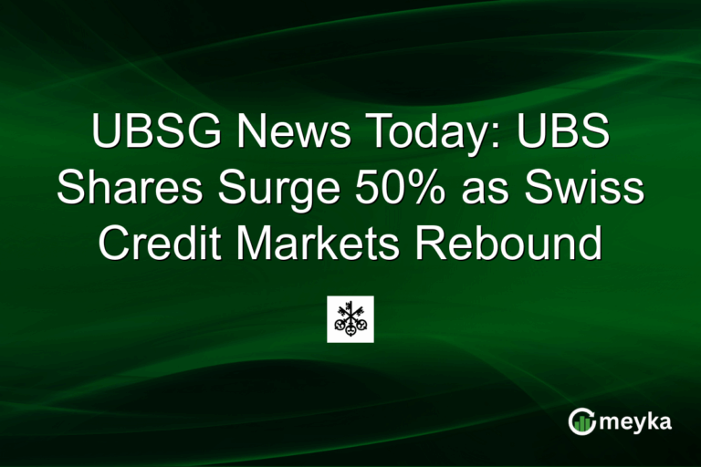 UBSG News Today: UBS Shares Surge 50% as Swiss Credit Markets Rebound