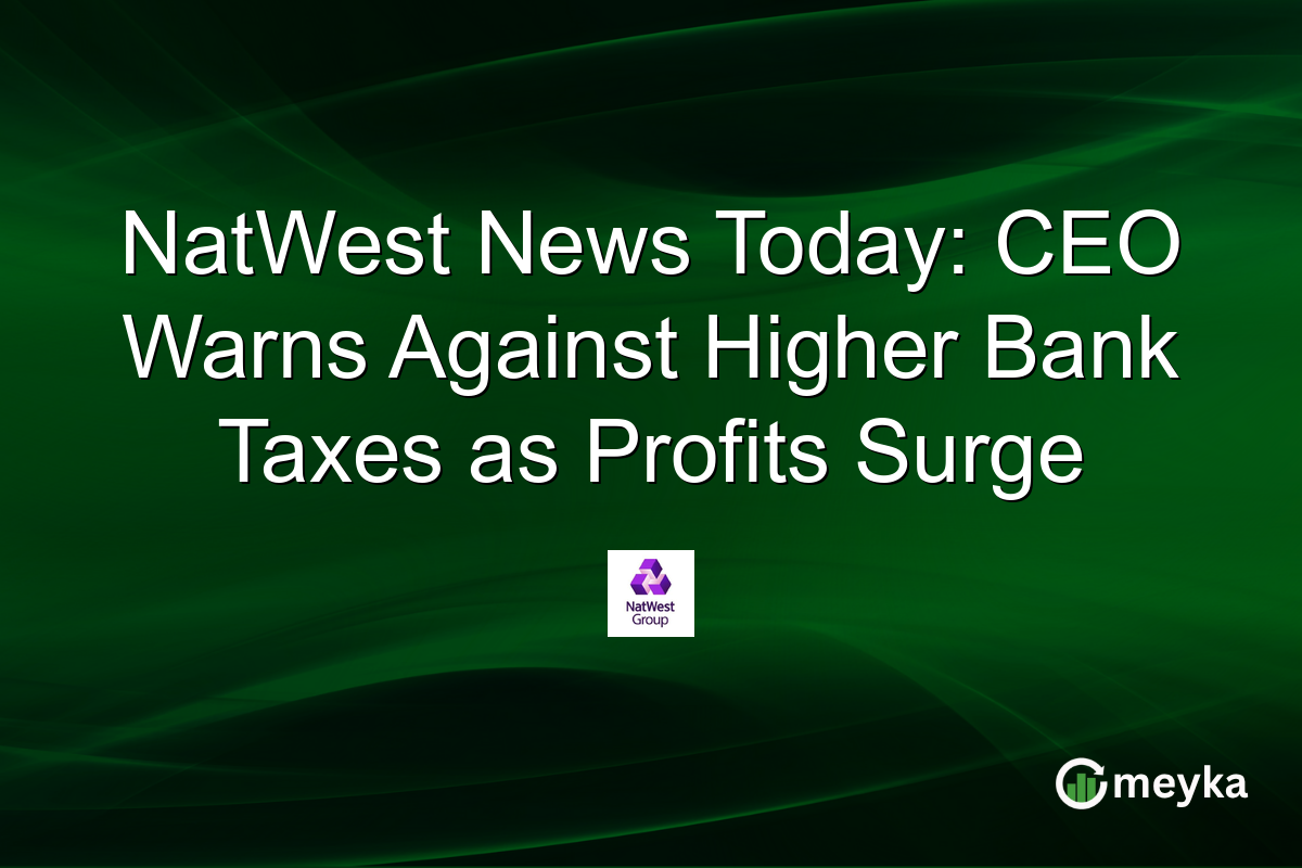 NatWest News Today: CEO Warns Against Higher Bank Taxes as Profits Surge