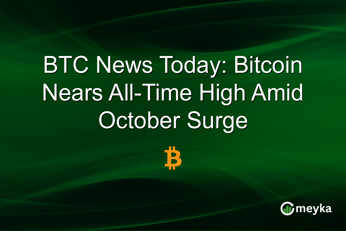 BTC News Today: Bitcoin Nears All-Time High Amid October Surge