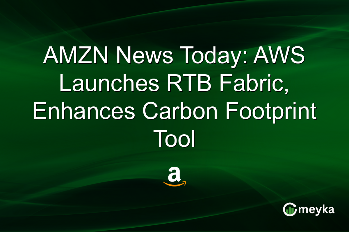 AMZN News Today: AWS Launches RTB Fabric, Enhances Carbon Footprint Tool