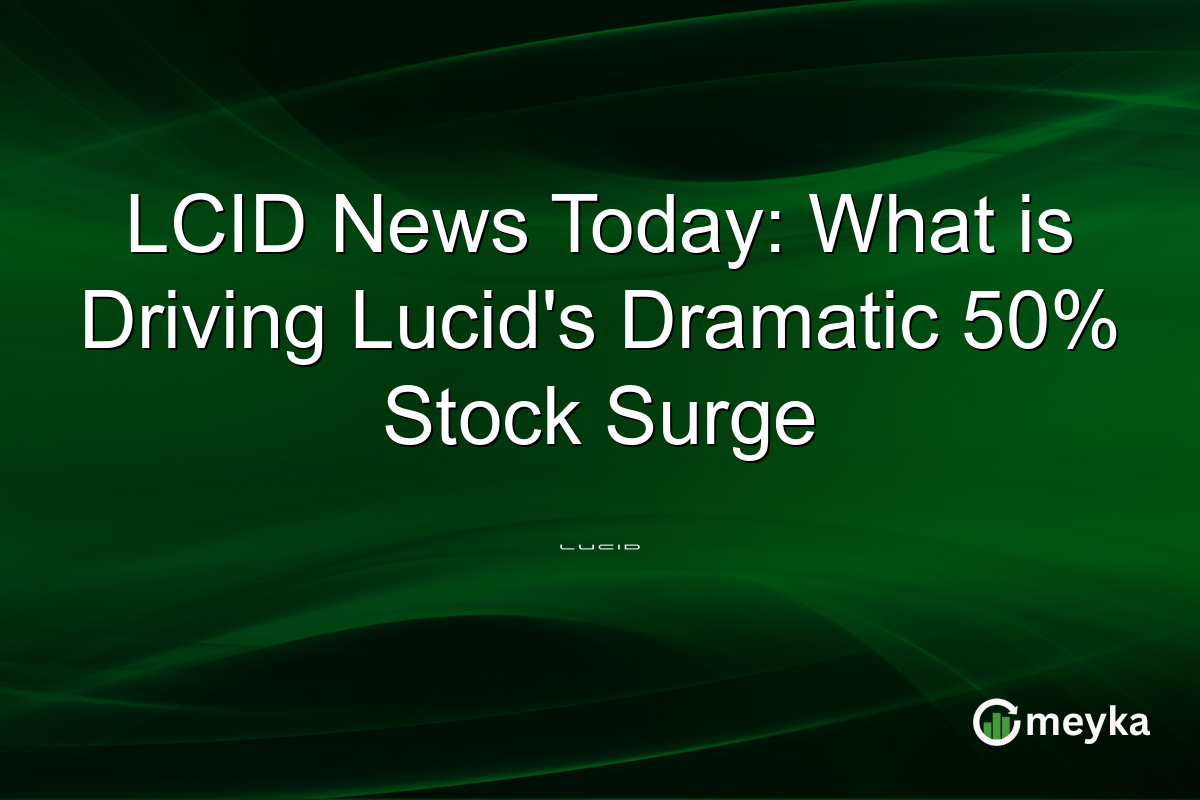 LCID News Today: What is Driving Lucid's Dramatic 50% Stock Surge
