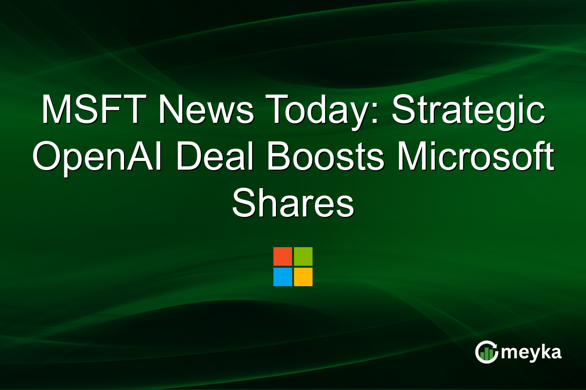 MSFT News Today: Strategic OpenAI Deal Boosts Microsoft Shares