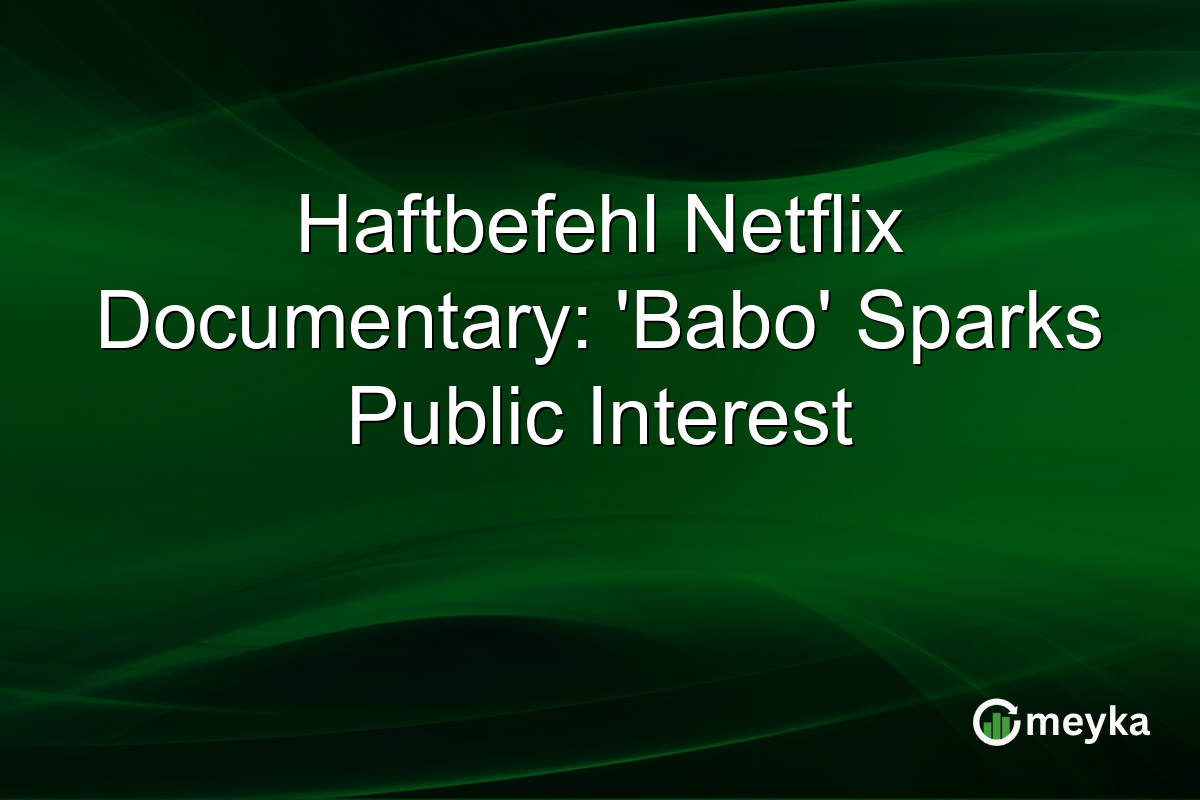 Haftbefehl Netflix Documentary: 'Babo' Sparks Public Interest