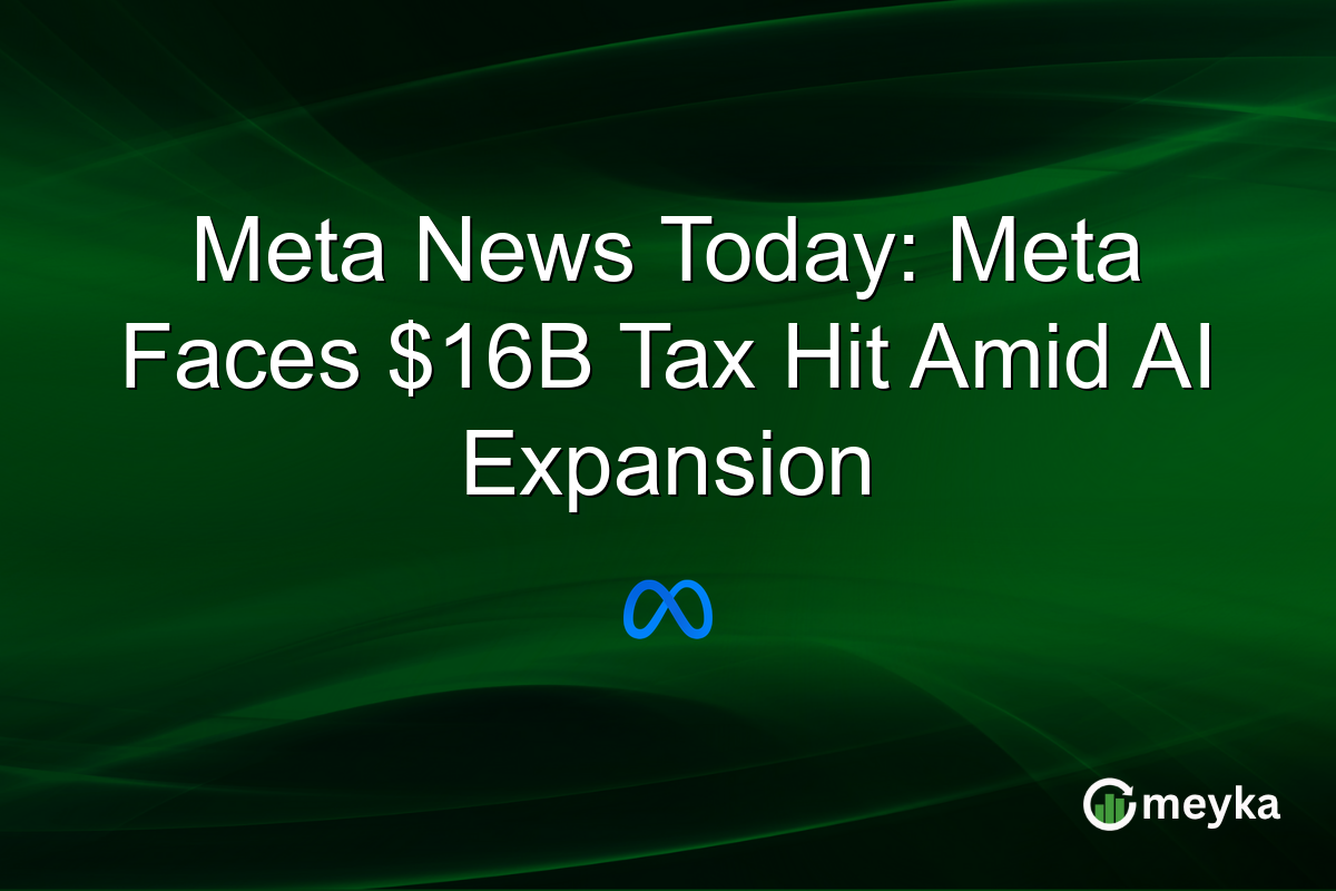 Meta News Today: Meta Faces $16B Tax Hit Amid AI Expansion