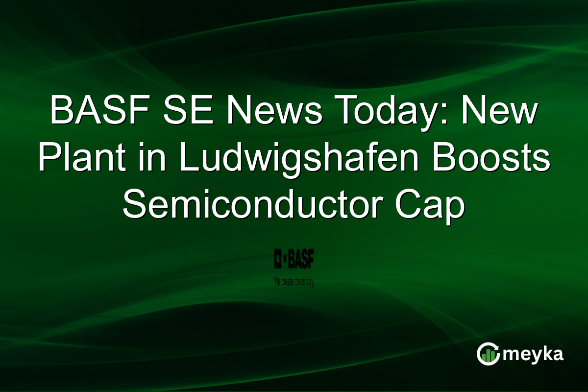 BASF SE News Today: New Plant in Ludwigshafen Boosts Semiconductor Cap
