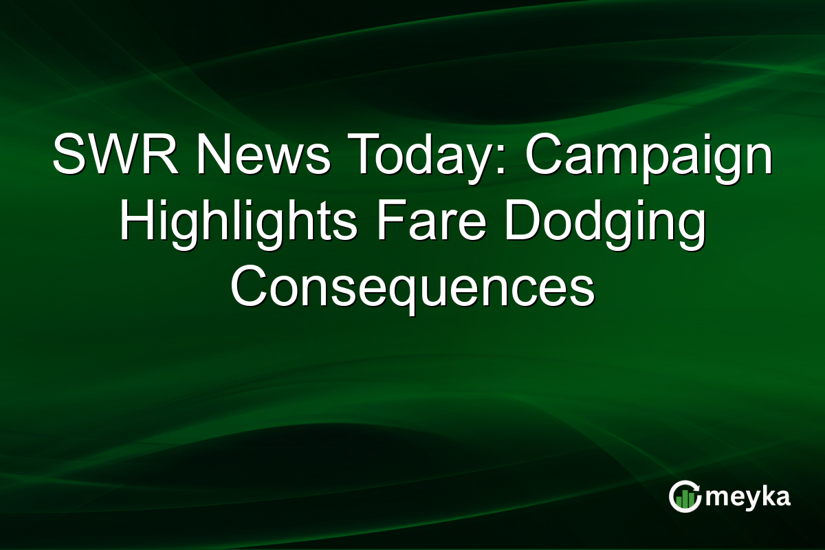 SWR News Today: Campaign Highlights Fare Dodging Consequences