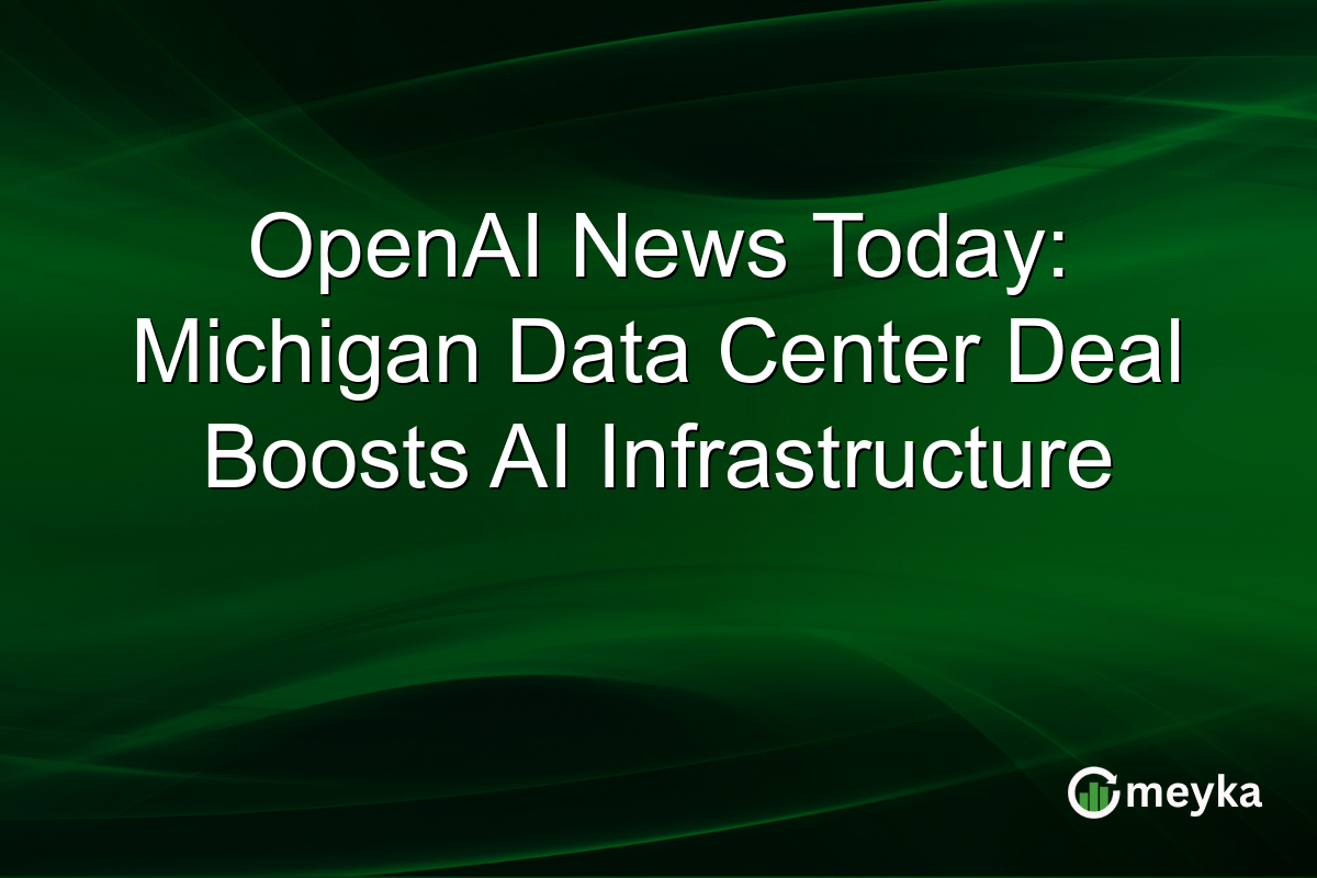 OpenAI News Today: Michigan Data Center Deal Boosts AI Infrastructure