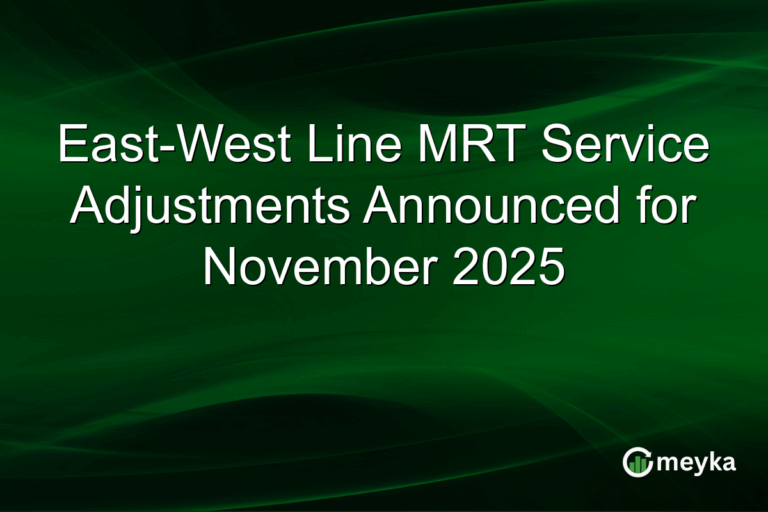 East-West Line MRT Service Adjustments Announced for November 2025