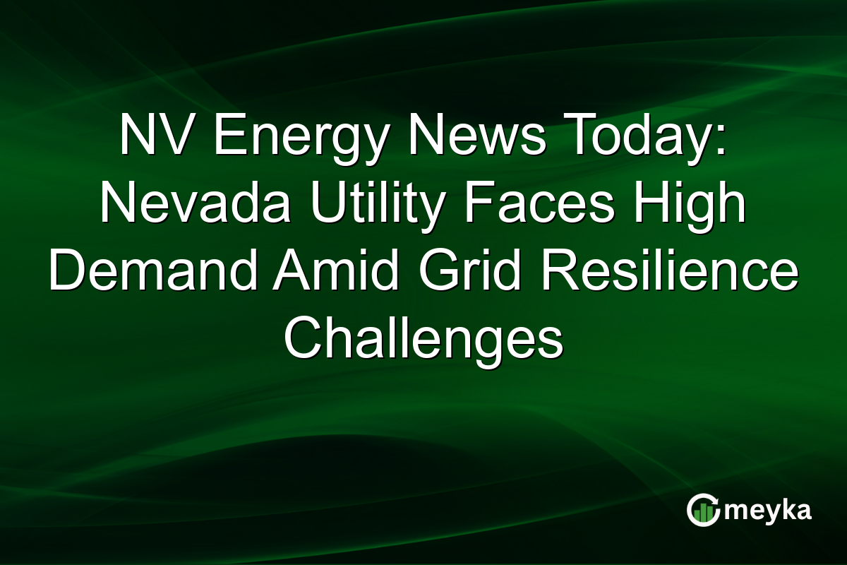 NV Energy News Today: Nevada Utility Faces High Demand Amid Grid Resilience Challenges