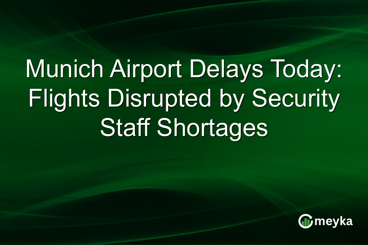 Munich Airport Delays Today: Flights Disrupted by Security Staff Shortages