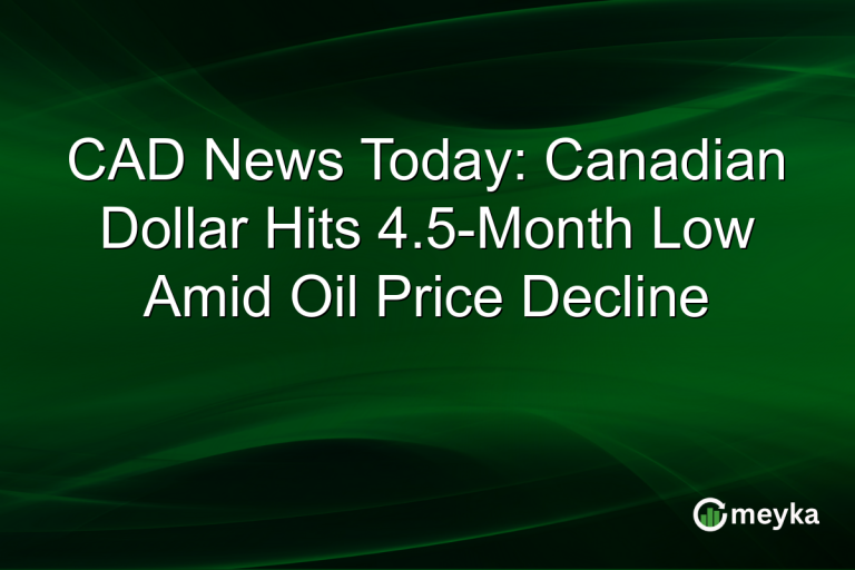 CAD News Today: Canadian Dollar Hits 4.5-Month Low Amid Oil Price Decline