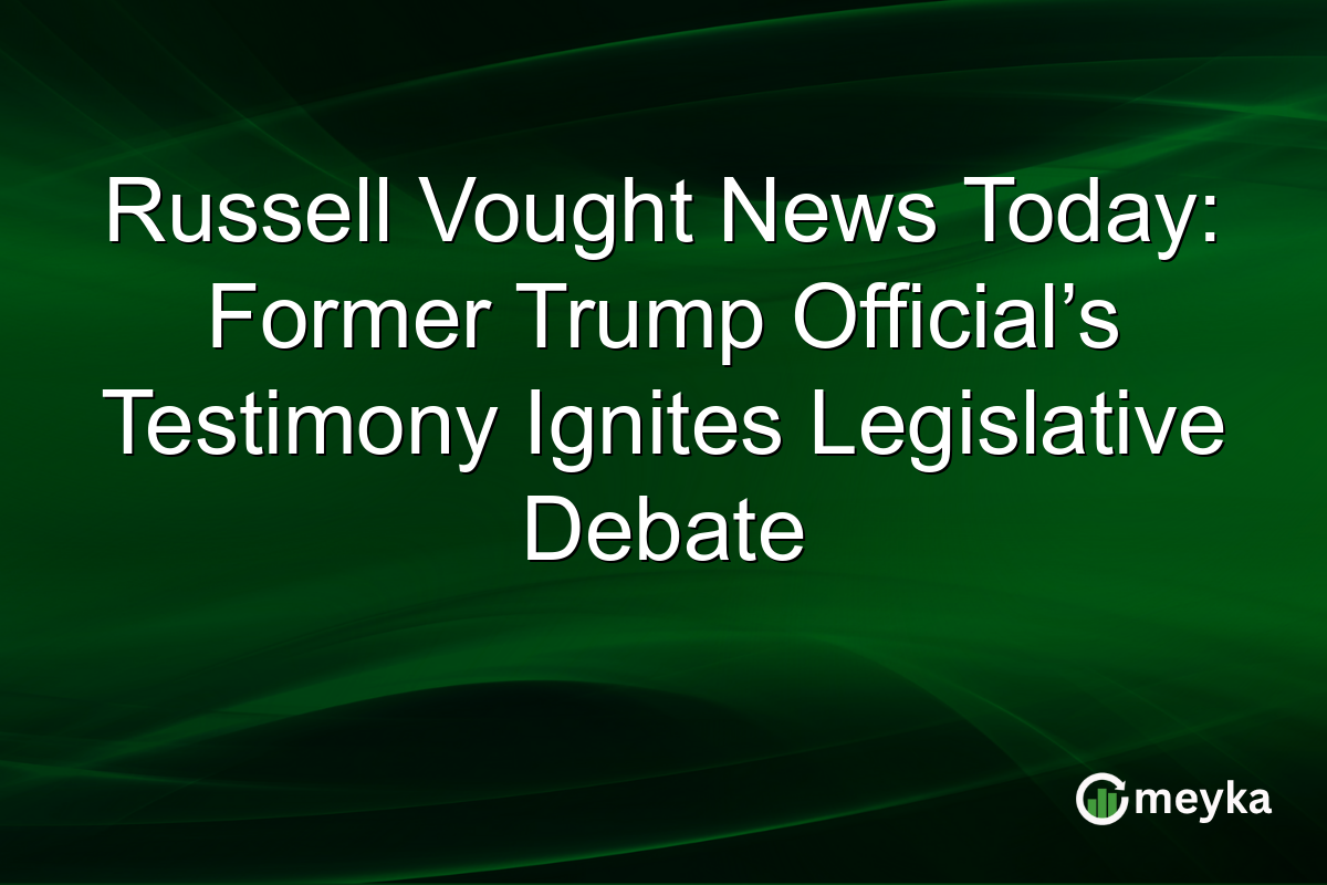 Russell Vought News Today: Former Trump Official’s Testimony Ignites Legislative Debate