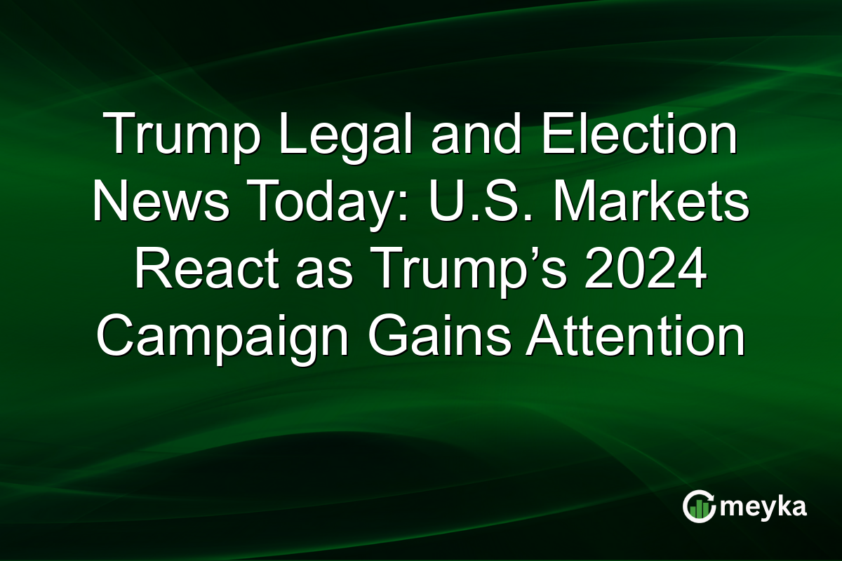Trump Legal and Election News Today: U.S. Markets React as Trump’s 2024 Campaign Gains Attention