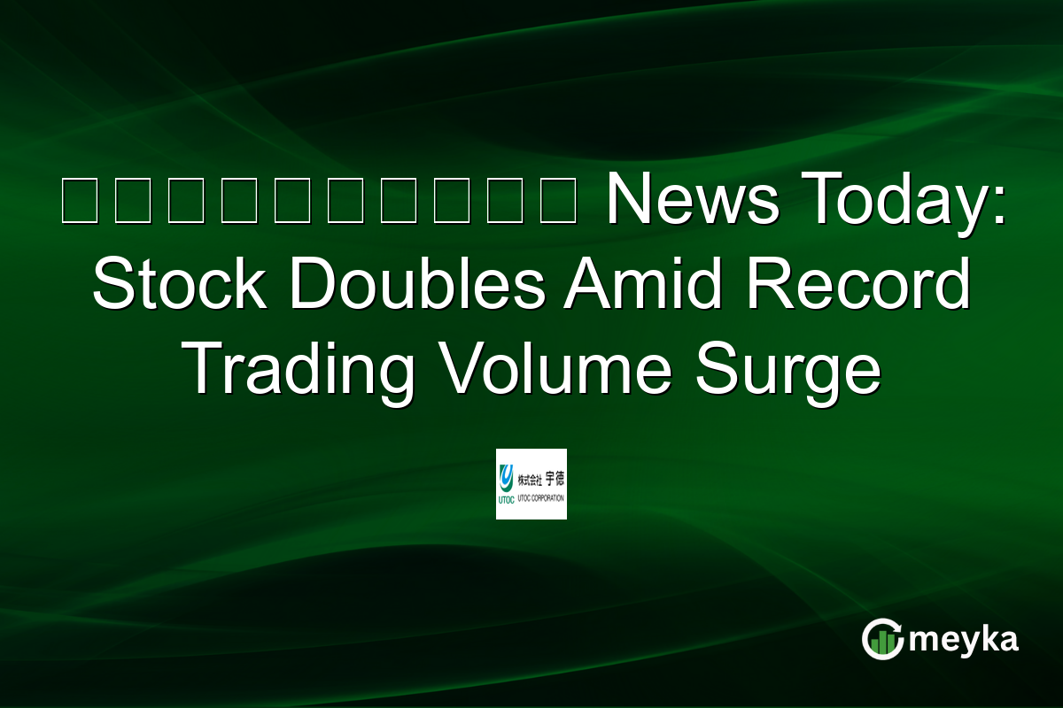 御船ホールディングス News Today: Stock Doubles Amid Record Trading Volume Surge