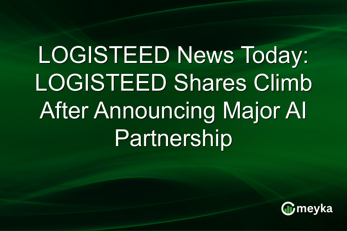 LOGISTEED News Today: LOGISTEED Shares Climb After Announcing Major AI Partnership