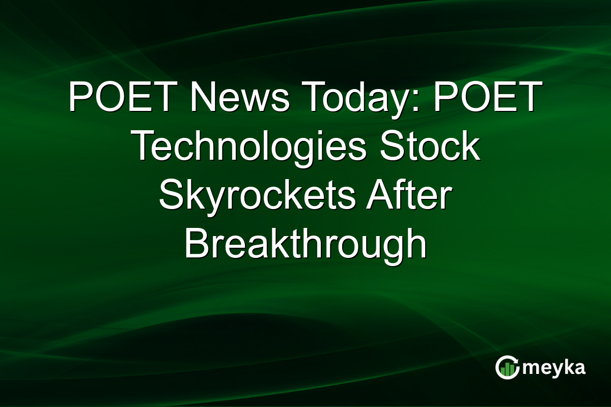 POET News Today: POET Technologies Stock Skyrockets After Breakthrough