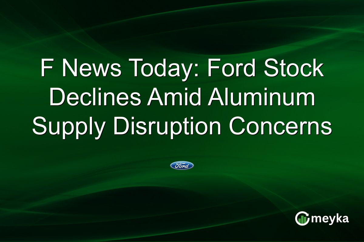 F News Today: Ford Stock Declines Amid Aluminum Supply Disruption Concerns