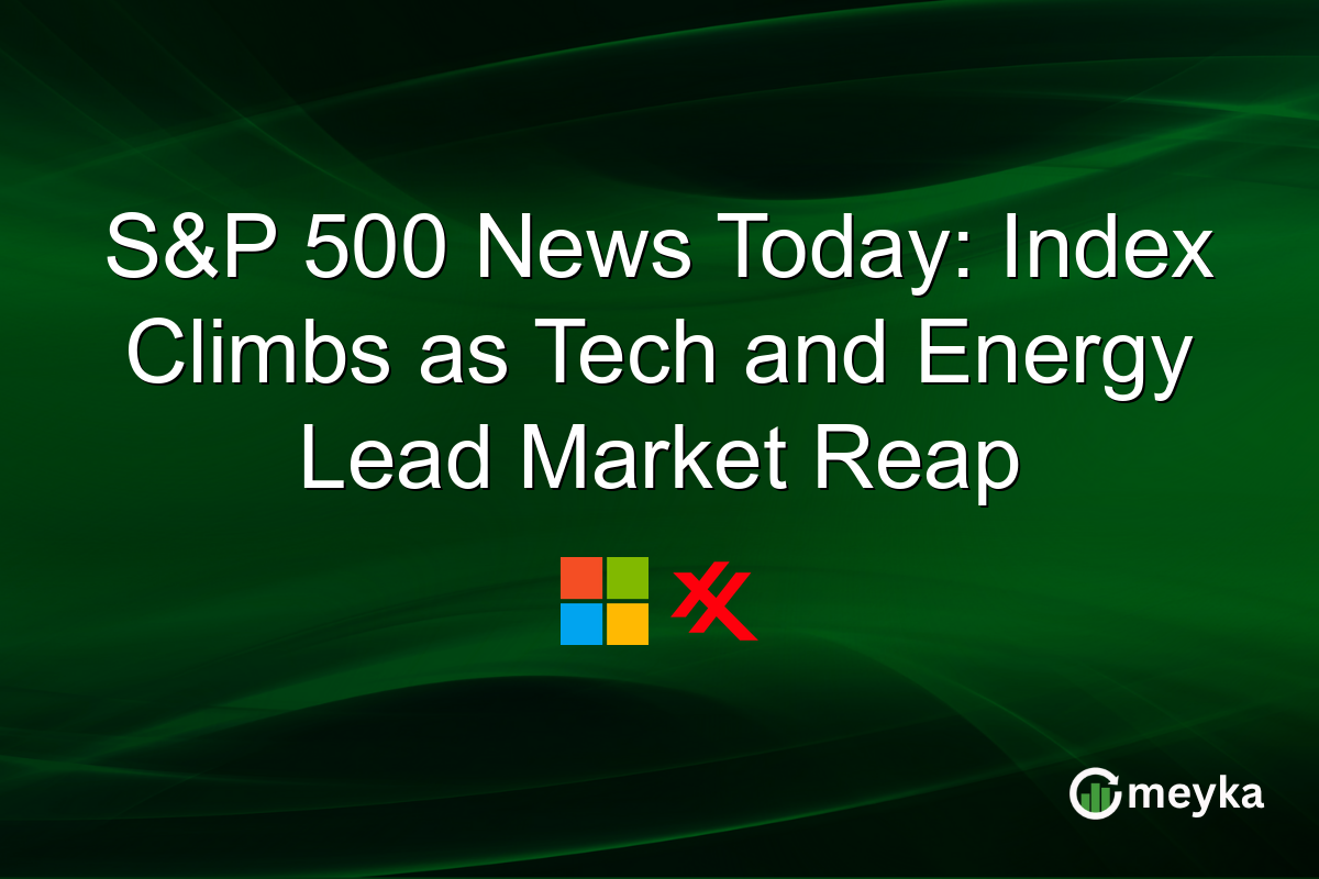 S&P 500 News Today: Index Climbs as Tech and Energy Lead Market Reap