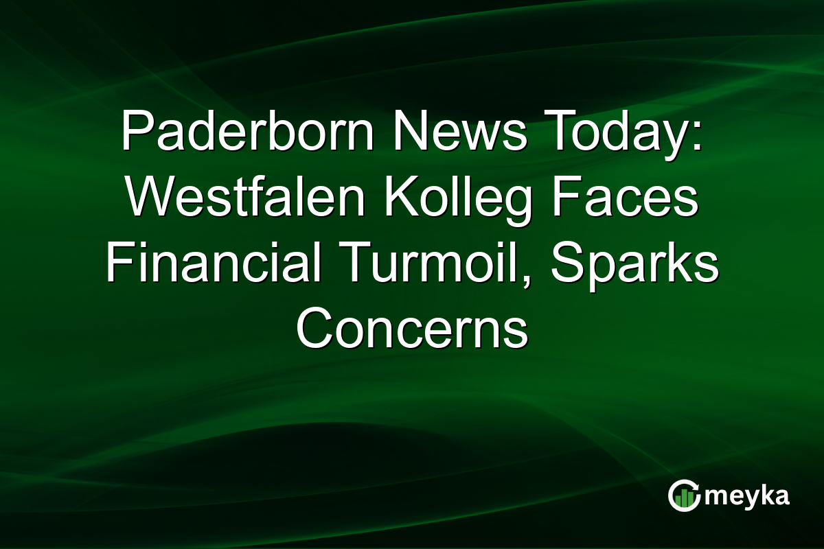 Paderborn News Today: Westfalen Kolleg Faces Financial Turmoil, Sparks Concerns