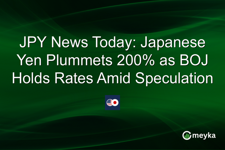 JPY News Today: Japanese Yen Plummets 200% as BOJ Holds Rates Amid Speculation