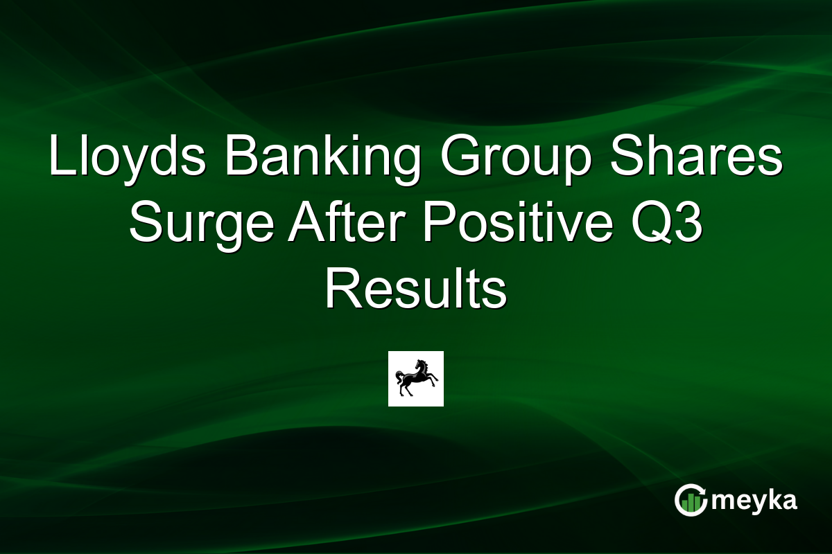 Lloyds Banking Group Shares Surge After Positive Q3 Results