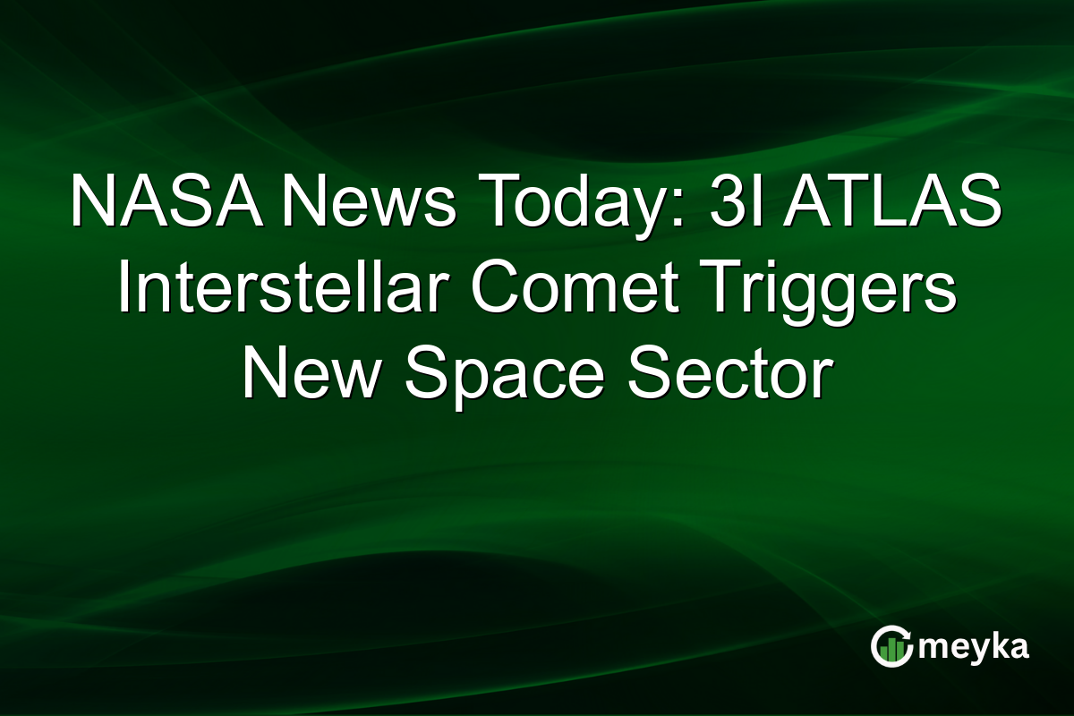 NASA News Today: 3I ATLAS Interstellar Comet Triggers New Space Sector