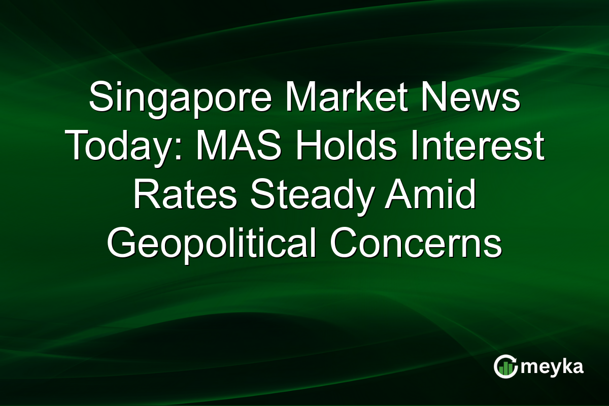 Singapore Market News Today: MAS Holds Interest Rates Steady Amid Geopolitical Concerns
