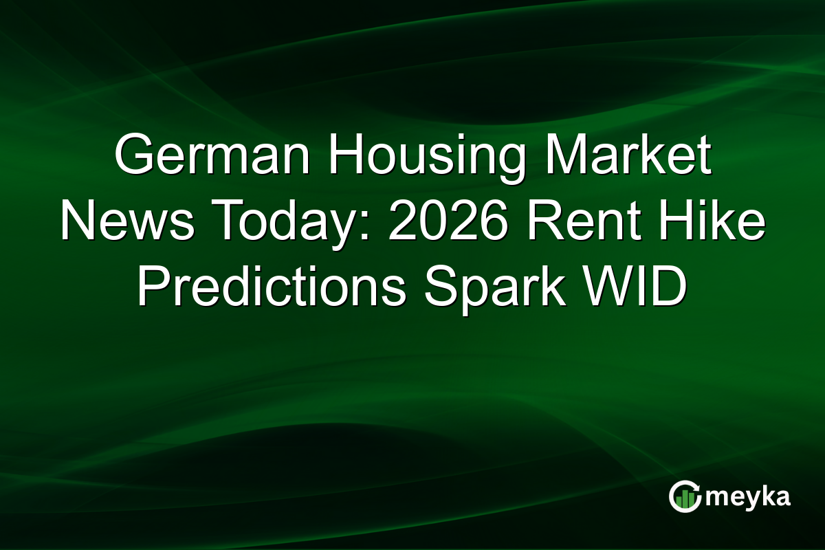 German Housing Market News Today: 2026 Rent Hike Predictions Spark WID