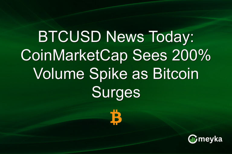 BTCUSD News Today: CoinMarketCap Sees 200% Volume Spike as Bitcoin Surges