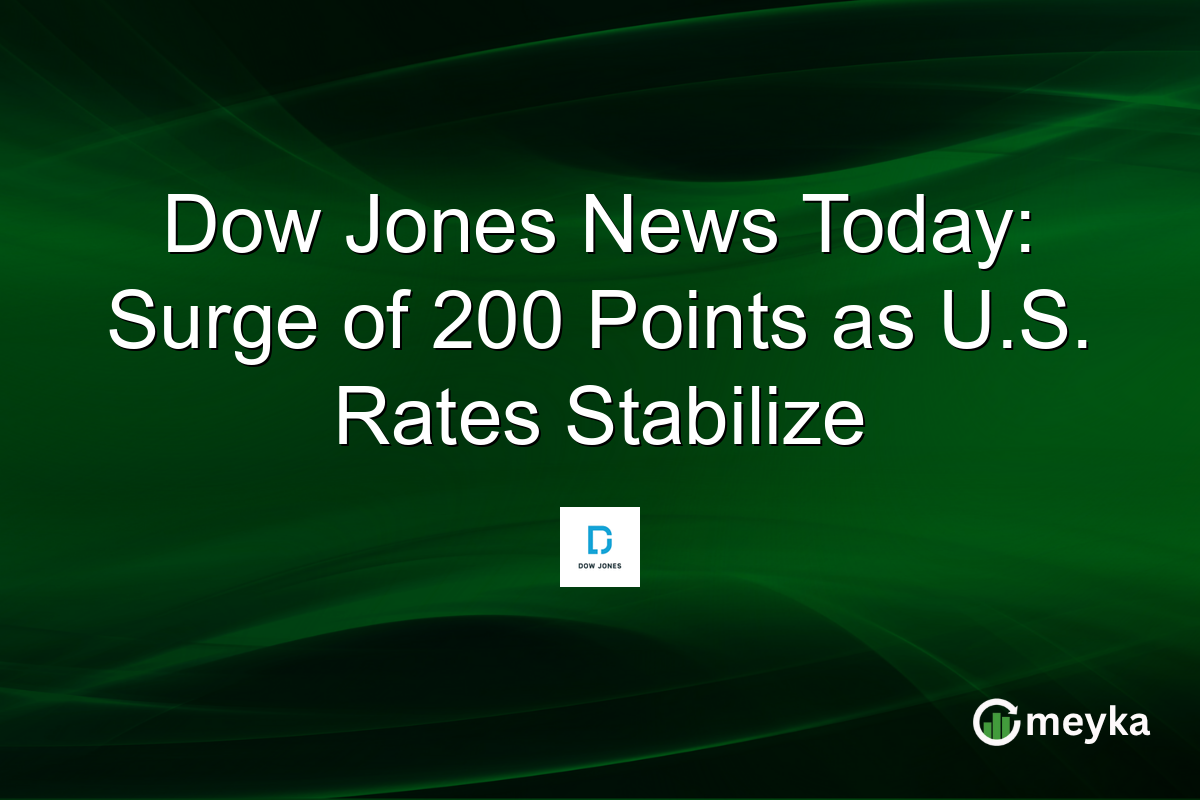 Dow Jones News Today: Surge of 200 Points as U.S. Rates Stabilize