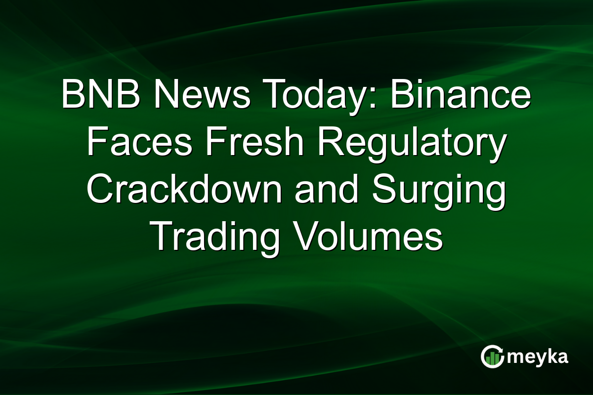 BNB News Today: Binance Faces Fresh Regulatory Crackdown and Surging Trading Volumes