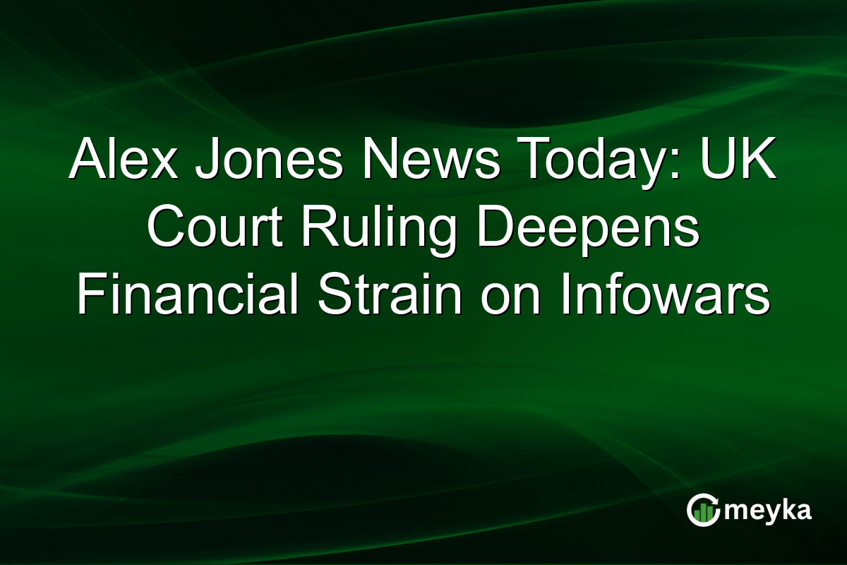 Alex Jones News Today: UK Court Ruling Deepens Financial Strain on Infowars